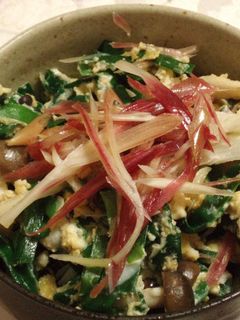 ☆みょうがのサワー漬け+ニラ玉餡かけ丼☆-レシピのメイン写真