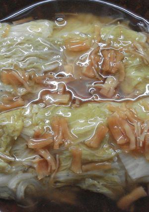白菜と干し貝柱の蒸し物-レシピのメイン写真