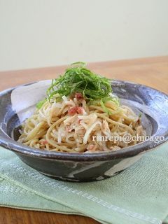 塩もみ大根とツナの梅肉和えパスタ-レシピのメイン写真