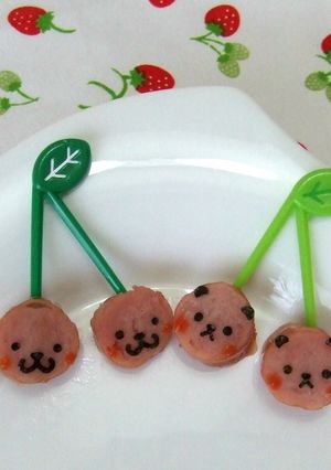 ✿キャラ弁❤簡単ウインナーでさくらんぼ✿-レシピのメイン写真