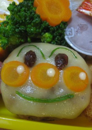 キャラ弁♡簡単♪アンパンマンハンバーグ-レシピのメイン写真