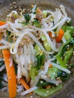 青梗菜ともやしの和え物-レシピのメイン写真