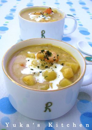 シーフードミックスの豆乳カレーチャウダー-レシピのメイン写真