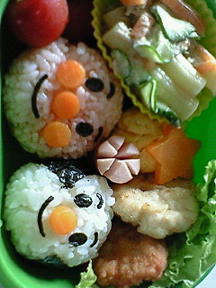 アンパンマン&こむすびまん(キャラ弁)-レシピのメイン写真