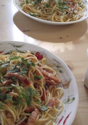 青じそとトマトのスパゲッティー-レシピのメイン写真