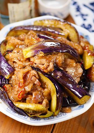 豚バラと秋なすのポン酢しょうが焼き🤩🍚-レシピのメイン写真