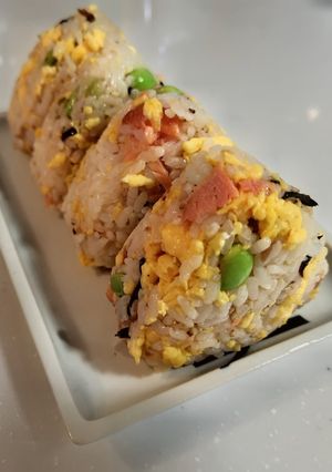 補食おにぎり　鮭たまご枝豆　覚書-レシピのメイン写真