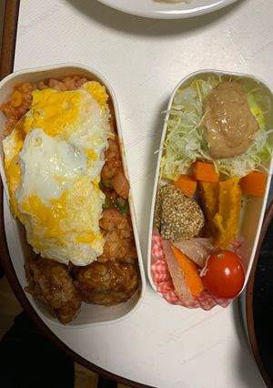 全てレンジ洋風キムチピリ辛オムライス弁当-レシピのメイン写真