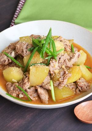 旨辛！加賀太きゅうりと牛肉の韓国風煮込み-レシピのメイン写真