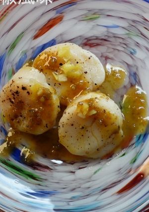 【酒肴 】低温調理ほたての柚子胡椒風味-レシピのメイン写真