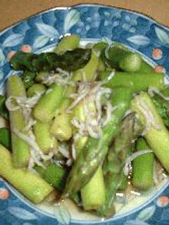 すごくおいしい!アスパラとおじゃこの煮浸し 山椒風味-レシピのメイン写真