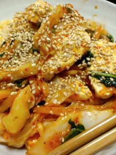 お豆腐のキムチ炒め-レシピのメイン写真