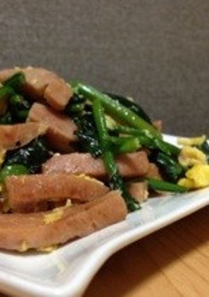 スパムとほうれん草のチャンプルー-レシピのメイン写真