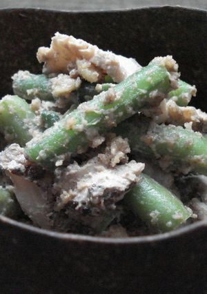 いんげんと干し椎茸の胡桃和え-レシピのメイン写真
