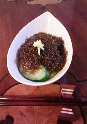 子どもも食べられるモズクの酢の物！-レシピのメイン写真