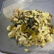 ふじっ子の高菜漬けと 豆腐・バラ肉 炒め