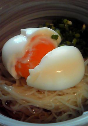 夏には！半熟卵のせ☆ぶっかけそうめん-レシピのメイン写真