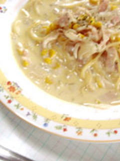 ひとりランチに♪ミルクスープパスタ-レシピのメイン写真