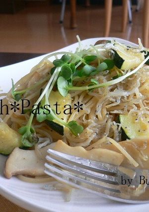 ズッキーニとえりんぎのじゃこ和風パスタ-レシピのメイン写真
