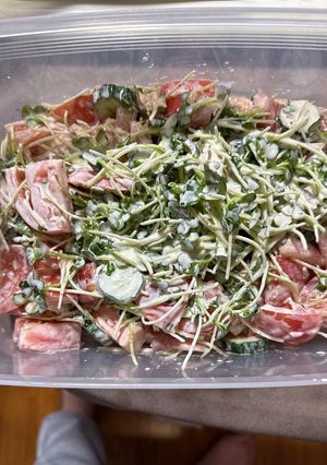 トマトとカイワレ大根のツナ缶サラダ-レシピのメイン写真