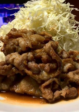 今日の晩御飯!和食の豚こまのしょうが焼き-レシピのメイン写真