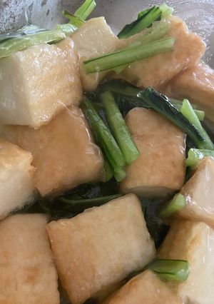 簡単★厚揚げと小松菜の白だしあんかけ煮-レシピのメイン写真