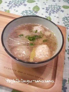 ウェイパーで✿鶏団子と春雨の中華スープ-レシピのメイン写真