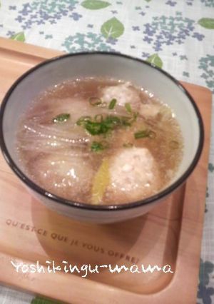 ウェイパーで✿鶏団子と春雨の中華スープ-レシピのメイン写真