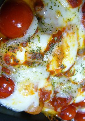 ごろごろミニトマトのチーズ焼き-レシピのメイン写真