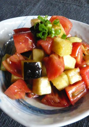 ちょいと一品★水茄子とトマトのオリ醤油-レシピのメイン写真