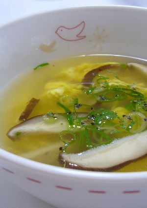 しいたけとネギのかき玉スープ-レシピのメイン写真