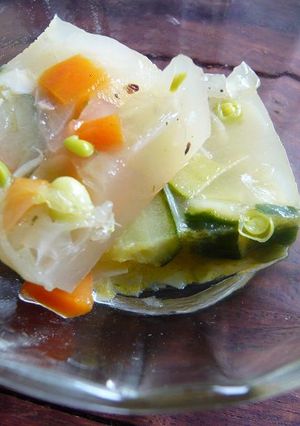 たけのこといろんな野菜の寒天寄せ-レシピのメイン写真