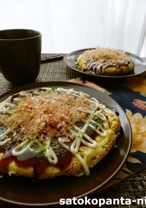 ビニール袋で混ぜるだけおからお好み焼き-レシピのメイン写真