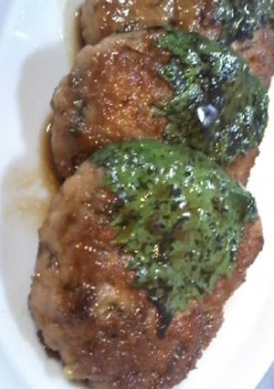甘辛てりやき大葉のﾊﾝﾊﾞｰｸﾞ★-レシピのメイン写真
