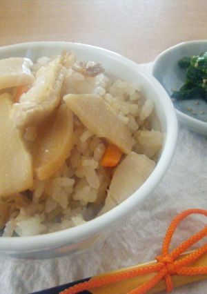 *炊き込み風　豚肉と、たけのこの旨飯*-レシピのメイン写真