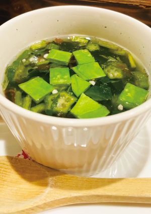 ねばねば野菜とサボテンの海藻スープ-レシピのメイン写真