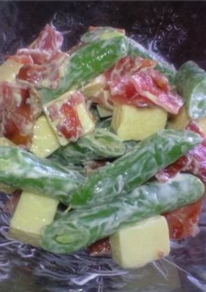 インゲンとカリカリベーコンのサラダ-レシピのメイン写真
