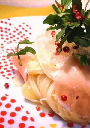 キウイと生ハムの冷製パスタ-レシピのメイン写真