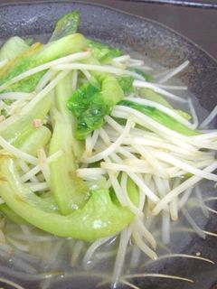 超簡単!レタスともやしの中華炒め-レシピのメイン写真