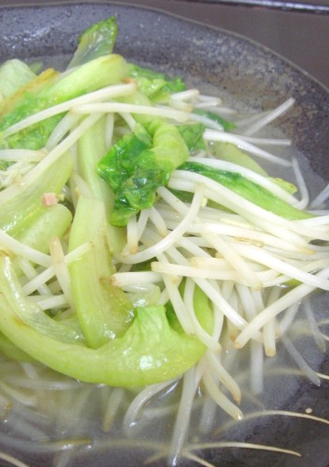 超簡単！レタスともやしの中華炒め-レシピのメイン写真