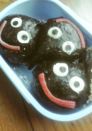 ドラクエ☆スライムおにぎり　　キャラ弁♪-レシピのメイン写真
