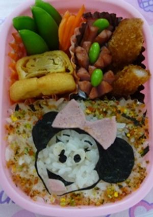 キャラ弁：超簡単！ミニー弁-レシピのメイン写真