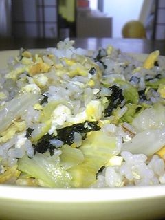 韓国海苔とレタスのチャーハン-レシピのメイン写真
