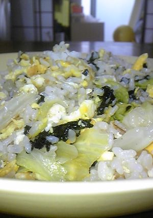 韓国海苔とレタスのチャーハン-レシピのメイン写真