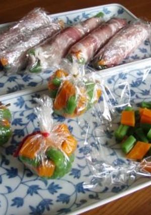 お弁当の手作り冷凍おかず～いんげん＆人参-レシピのメイン写真