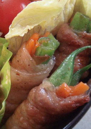 お弁当に★豚肉の野菜巻き照り焼き-レシピのメイン写真