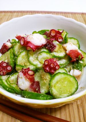 胡麻たっぷり♪たこと胡瓜の酢の物-レシピのメイン写真