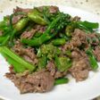 茎ブロッコリーと牛肉のオイスター炒め