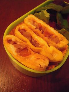 お弁当に◎卵1個できんぴら味の卵焼き♪-レシピのメイン写真