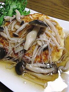 豆腐ハンバーグきのこソース-レシピのメイン写真